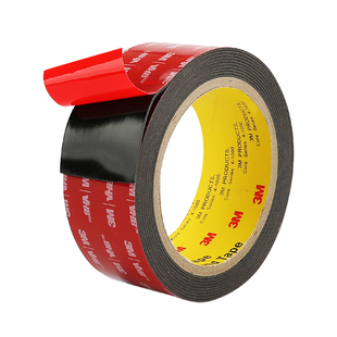 3M双面胶带泡棉加厚强力ETC支架高粘度不留痕防水PVC金属耐高温车用车身车窗尾翼摆件雨眉迎宾踏板固定饰胶条