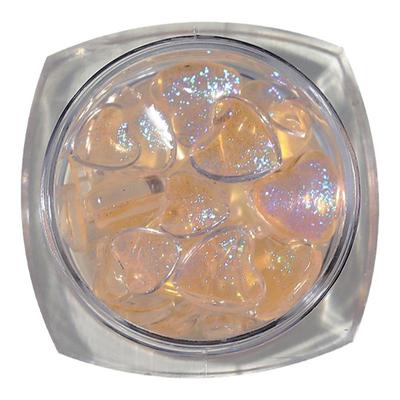 美甲饰品极光爱心钻偏光幻彩桃心