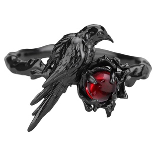 A PART OF ME原创925纯银乌鸦戒指不掉色小众设计高级感暗黑指环