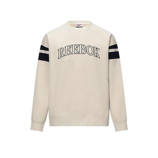 Reebok锐步官方26年新款男女休闲舒适运动撞色学院风百搭套头卫衣