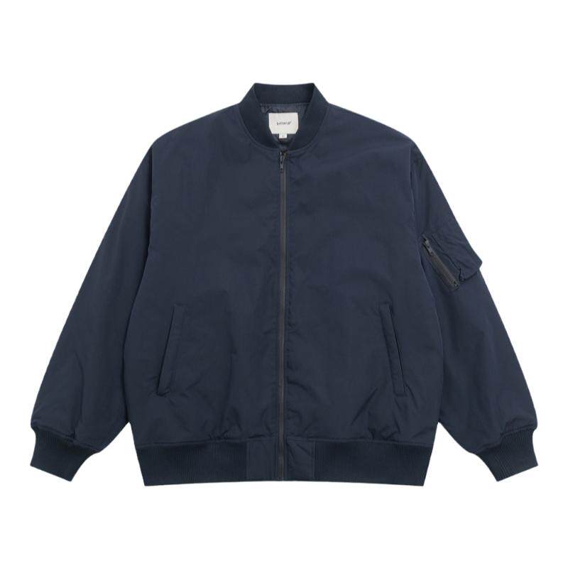 Batterup秋冬新款潮牌棉服日系休闲棒球领短款MA1飞行夹克外套男