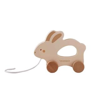 英氏婴幼儿兔子拖拉车男女宝宝早教益智学步训练儿童牵引拉绳玩具