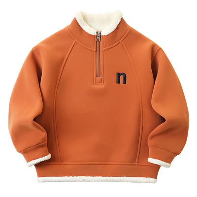 男童加绒加厚卫衣秋冬2025新款