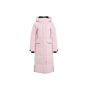 雪伦2025新款羽绒服女款高蓬松鹅绒加厚长款连帽红色羽绒服