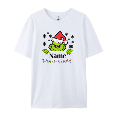 定制新款圣诞节圣诞T恤Custom Grinch Family Christmas T-Shirt
