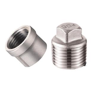 4分管外丝堵帽304不锈钢堵头四分内丝水龙头堵塞头三角阀封口塞