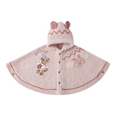 嫚熙童装婴童斗篷秋季婴儿外出披风半边绒小月龄宝宝外出挡风披肩