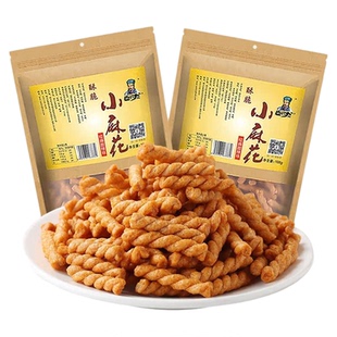 卧龙小麻花独立包装手工零食280g海苔烧烤味官方旗舰休闲解馋小吃