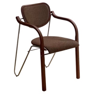 Slow Living 中古包豪斯餐椅家用靠背实木餐椅铁艺设计师休闲单椅