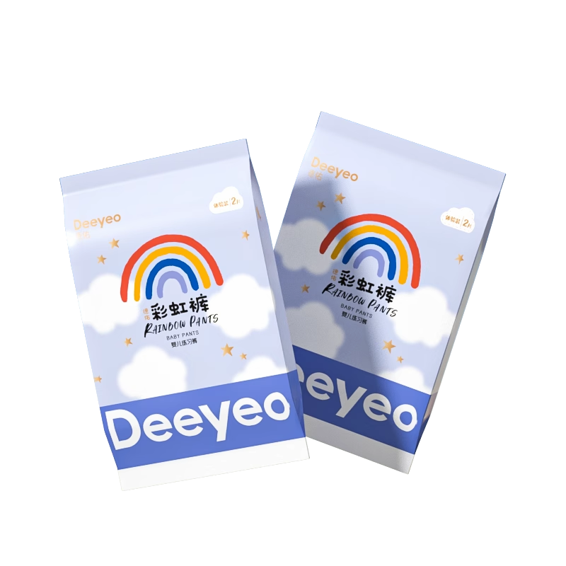 德佑婴儿纸尿裤试用装彩虹尿不湿超薄透气男女宝宝拉拉裤6片