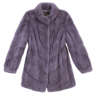 YINER音儿专选2025冬季新款进口优雅长款立领整貂母貂水貂毛皮草