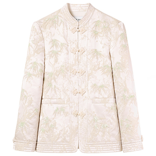 【新中式】Miss Sixty25春秋外套立领盘扣门襟竹韵国风重工高级感