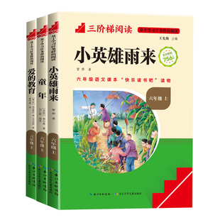 全套3册童年爱的教育和小英雄雨来六年级上册必读正版的课外书管桦高尔基原著完整版6上推荐小学快乐读书吧六上阅读书籍书目老师