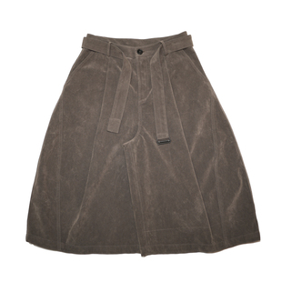 COCONUTPLAM*哑光绒感系腰带七分阔腿中裤