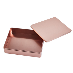 超大玫瑰金铁盒高档客厅衣柜证件首饰衣物储物盒食品茶叶饼干铁盒