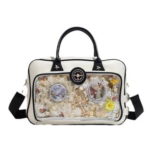 痛包通勤小食量大容量斜挎包单肩包日系二次元日常吧唧透明包背包