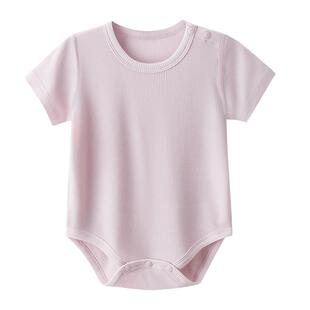 婴儿包屁衣莫代尔宝宝短袖夏季薄衣服婴幼儿连体衣男宝夏天睡衣女