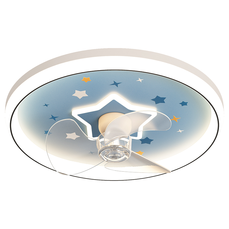 兒童房臥室風(fēng)扇燈2025年新款全光譜護眼led家用吸頂燈無葉吊扇燈