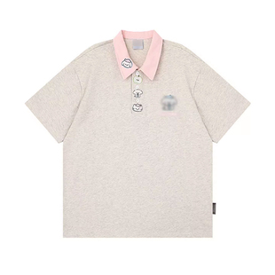 300斤大码女装慵懒风百搭POLO衫短袖t恤女胖mm独特漂亮减龄款上衣