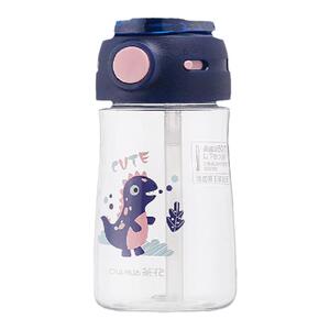 茶花儿童水杯带吸管杯夏季水壶杯子女孩上学专用幼儿园女童塑料杯
