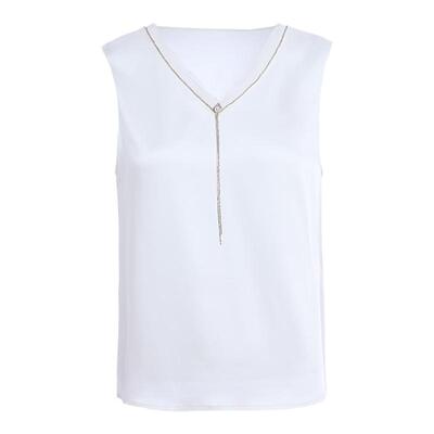 乔万尼2026年新品无袖背心简约v领设计感上衣精致优雅设计ET3H745