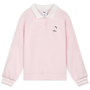 粉色POLO领运动长袖卫衣女童童装PUMA彪马官方新款夏季上衣951098