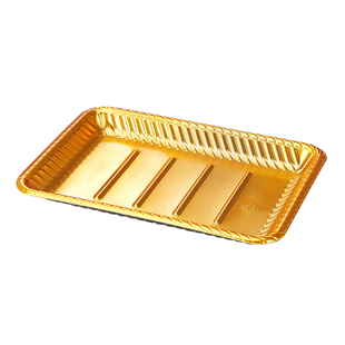 鲜秋一次性日式寿司刺身拼盘盒外卖打包餐盒圆盘高档金色方形整箱