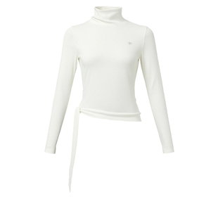 【现货】易碎商店·冬日小岛 韩系系带高领长袖T恤打底衫百搭上衣