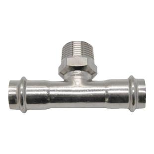 304不锈钢双卡压外丝三通快速压接三通自来水管子三通卡压式管件