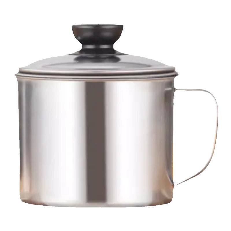 特厚不锈钢带盖油壶储滤油神器