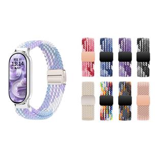适用于小米手环10手表带9nfc尼龙编织磁吸扣8腕带新款Xiaomi智能运动band10/9陶瓷版男女士春夏高级替换手链