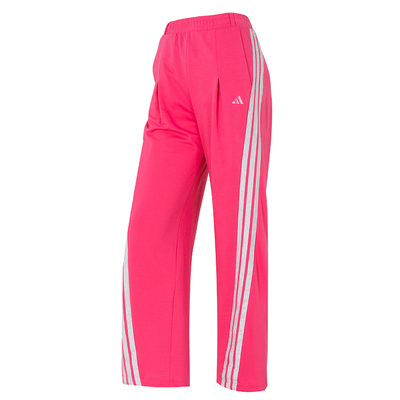 阿迪达斯女子三条纹宽松直筒长裤