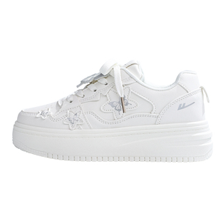 回力蝴蝶女鞋2025秋季加绒新款百搭奶fufu厚底小白鞋板鞋学生鞋子