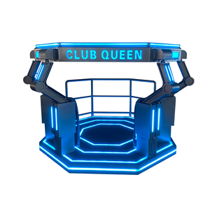 赛博朋克风格酒吧KTV餐厅舞台金属机械装饰品摆件可升降DJ接待台