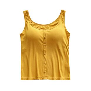 简约时尚内搭外穿遮肉遮副乳无袖打底衫吊带背心女带胸垫洋气爆款