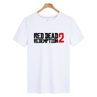 荒野大镖客2短袖T恤衫男女游戏大嫖客救赎衣服半截袖PS4周边体恤