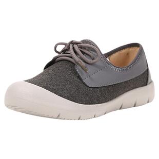 老美华春季新款女士日常休闲鞋健步鞋系带圆头女鞋防滑软底布鞋