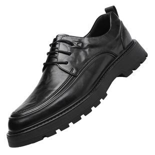 红蜻蜓男鞋冬季加绒鞋子男士商务正装皮鞋男款年轻人真皮德比棉鞋