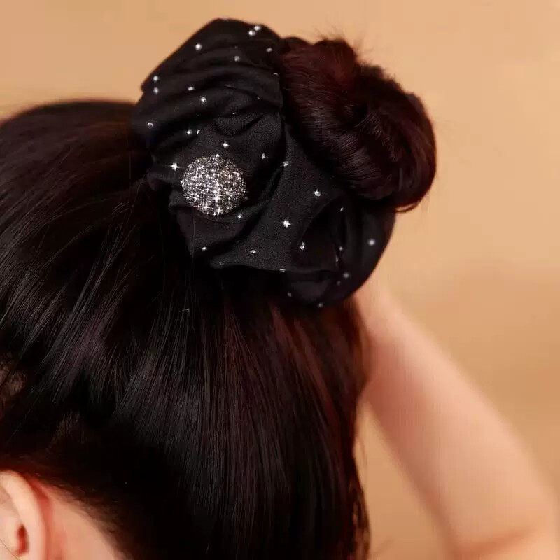 爆款黑色盘发器成人丸子头发饰网红45到50岁懒人神器头扣夹