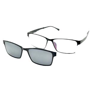 眼镜男可配近视度数眼镜框方形框超轻磁吸墨镜镜片偏光镜防紫外线