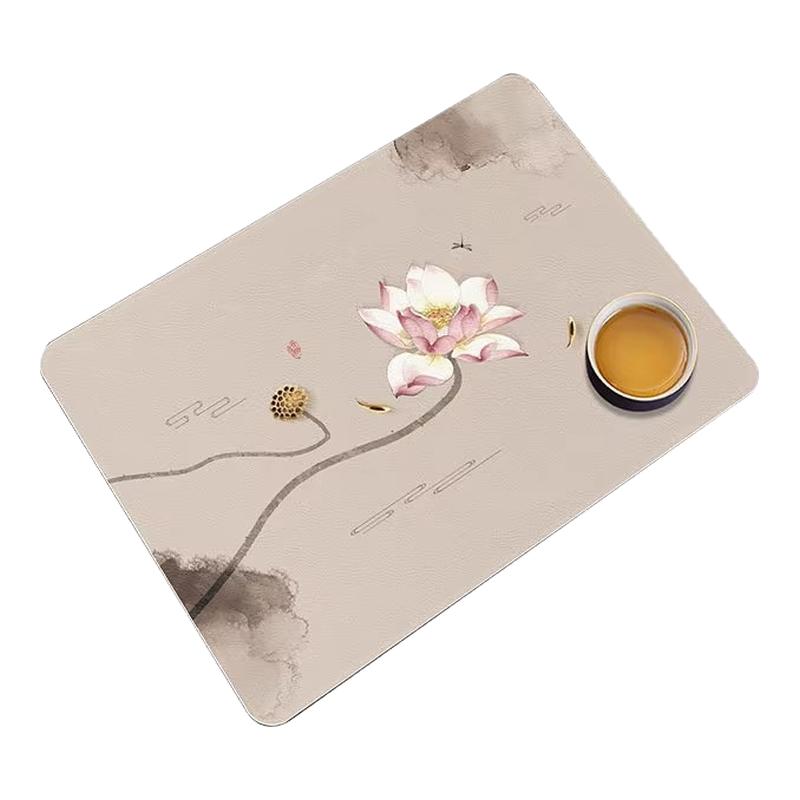 皮革餐垫新中式防水防油防滑餐垫隔热防烫防油西餐垫酒店餐具垫子