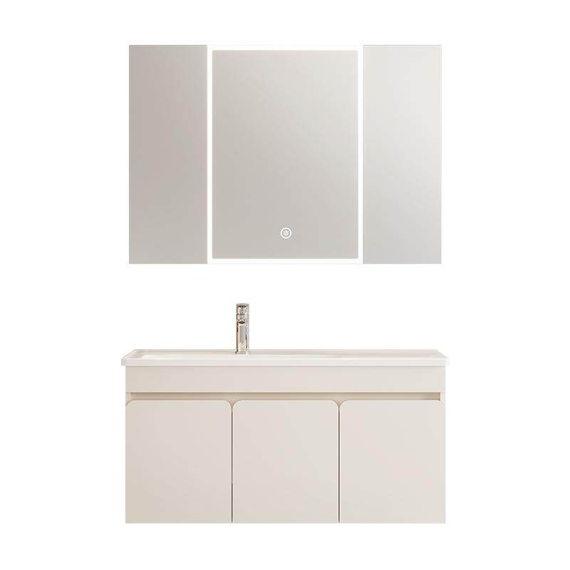 恒洁卫浴陶瓷一体盆浴室柜组合现代卫生间洗漱台美妆折叠镜洗脸盆