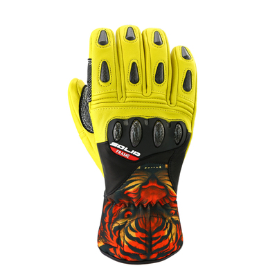 竞技硬壳真皮滑雪手套