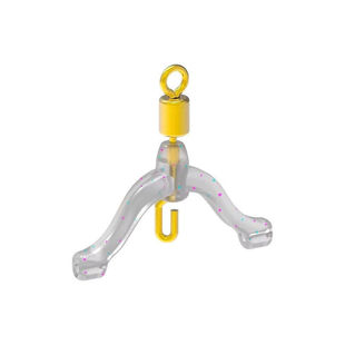 新型防缠绕八字环子线分叉器鱼钩分线夹硅胶双钩防缠豆连接器配件