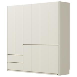 全友家居2025新款奶油风分段式衣柜卧室家用收纳柜子成品大衣橱