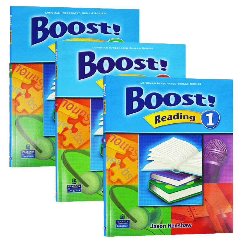 培生朗文中学英语教材 阅读分级强化训练3册 英文原版 Boost Reading 1-3 阅读练习技能培训学生用书 小学中高年级 初中 英文版书