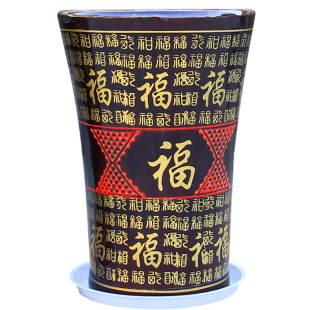 加厚陶瓷花盆中式复古福字大号种树家用客厅绿植专用盆高档落地