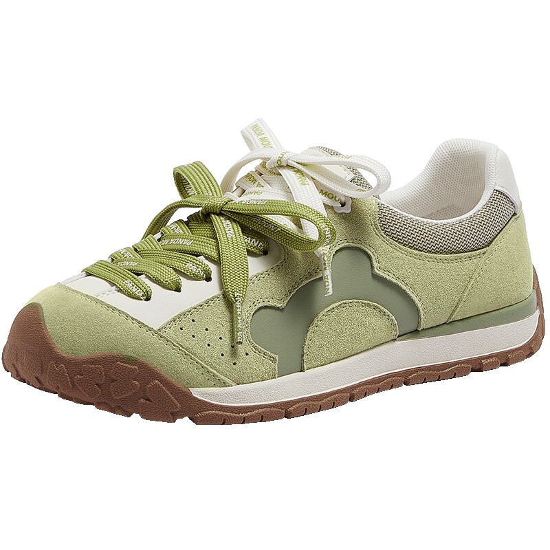 骆驼青柠德训鞋女2026年超火的鞋子春季休闲运动鞋熊猫板鞋阿甘鞋