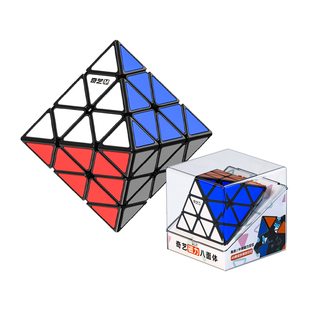 奇艺FTO转面正八面体魔方磁力版高难度异形3阶不规则儿童益智玩具