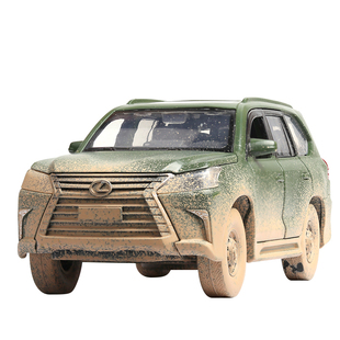 凌志雷克萨斯XL570汽车模型儿童玩具仿真原厂回力合金越野SUV军事
